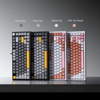Clavier de jeu mécanique mini 75% avec LED, filaire, personnalisable, pour ordinateur, avec interrupteurs mécaniques bleus
