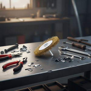 Brosse métallique Ttake 40x5 mm en acier inoxydable avec tige de 6 mm pour le polissage des métaux - Product Image 3