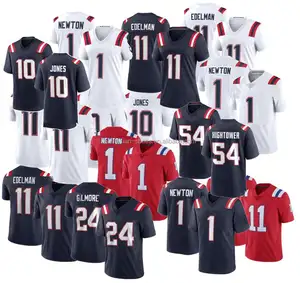 Camiseta de fútbol americano, camisa de manga corta con estampado alusivo a Stephon Gilmore, número de modelo 2021, número 10, Mac Jones, cámara 1, newtonian, Número 11, Julián Edelman, número 24, Stephon Gilmore 54, Hightower