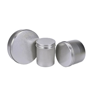 80ml 100ml 150ml Aluminum Metal Candy Tin Containers Candle Jar Sets With Screw Lid