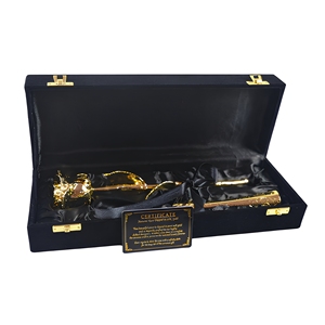 Rosa Eterna de Lujo con Base, Chapada en Oro de 24K, Hecha a Mano, Ecológica, de Larga Duración, Directo de Fábrica, para el Día del Padre - Product Image 3