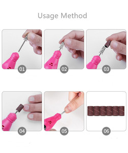 Manucure Stylo <span class=keywords><strong>Ponceuse</strong></span> Polisseuse <span class=keywords><strong>Pas</strong></span> <span class=keywords><strong>Cher</strong></span> Portable Mini Électrique À Faible Bruit Forte Perceuse À Ongles Sans Fil En Acier Inoxydable 5 Couleurs 10pcs - Product Image 5