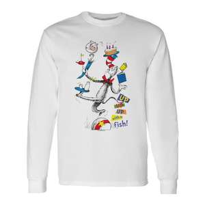 T-shirt à manches longues pour enfants, imprimé chat rayé, unisexe, en coton, col rond, hauts décontractés pour enfants - Product Image 1