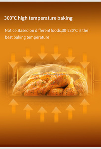 เครื่องอบขนมปังเค้กหมุนเวียนอากาศ4ถาดสำหรับห้องครัว - Product Image 3