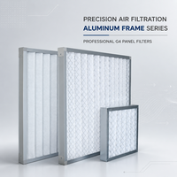 Filtre à air HVAC Lishine carré en alliage d'aluminium à efficacité moyenne pour systèmes de ventilation industrielle avec conception de panneau plissé