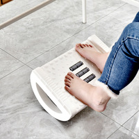 Repose-pieds ergonomique réglable en hauteur avec rouleau de massage texturé pour bureau, avion, appartement, école
