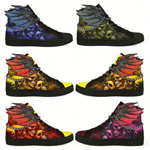 Zapatillas <span class=keywords><strong>de</strong></span> Lona Personalizables con Cadena Decorativa, <span class=keywords><strong>de</strong></span> Caña Baja, para Hombre, Estilo Skate, Casuales, al por Mayor, Transpirables - Product Image 3