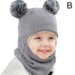 Bonnets de <span class=keywords><strong>ski</strong></span> d'hiver pour enfants avec écharpe et <span class=keywords><strong>masque</strong></span> pour couvrir le visage. - Product Image 3