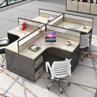 Espaces de Coworking Table de Bureau Poste de Travail Modulaire 4 6 Personnes Bureau Personnel Ouvert Postes de Travail Pour Mobilier de Bureau