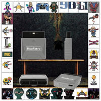 Contrôleur sans fil Bitfunx 2025 Mini PS2 Blueretro compatible avec l'adaptateur multijoueur PS1 en plastique durable
