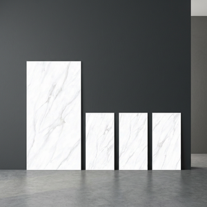 Azulejos de porcelana brillante Luna Beige de 800x1600 mm para suelo y pared, diseño de mármol beige de 80x160 cm - Product Image 4