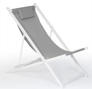 आधुनिक शैली एल्यूमीनियम फोल्डेबल समुद्र तट बाहरी रेक्लिनर सूर्य लाउंज कुर्सी समायोज्य ऊंचाई ऑक्सफोर्ड चंद्रमा कुर्सी समुद्र तट फर्नीचर ठोस - Product Image 6