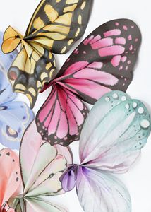 Nouveauté : 10 lots/paquet de papier d'emballage en forme de papillon coloré, papier d'emballage pour fleurs, pour fleuristes et boutiques de fleurs - Product Image 2