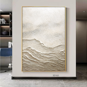 Cadre fait main en Relief abstrait <span class=keywords><strong>Beige</strong></span> <span class=keywords><strong>plage</strong></span> océan paysage marin toile Art 3d Texture <span class=keywords><strong>peinture</strong></span> acrylique pour décoration murale - Product Image 1
