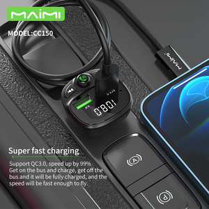 Maimi LED Hiển Thị Kỹ Thuật Số 30W Cổng USB Điện Thoại Di Động <span class=keywords><strong>Bluetooth</strong></span> Car Charger Sạc Nhanh Với MP3 Chức Năng Sạc Nhanh Adapter - Product Image 5