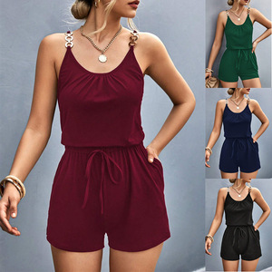 Wholesale Price <strong>Women</strong> Summer Clothes Romper Casual Ladies <strong>Shorts</strong> <strong>Jumpsuit</strong> - Product Image 2
