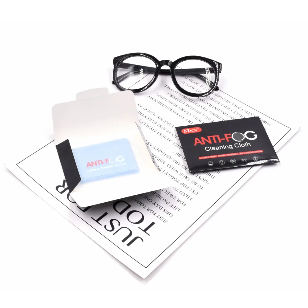 Anti Fog Hochwertiges trockenes Mikrofaser-Brillen tuch, kunden spezifische Anti-Fog-Glsses Wipe-Reinigungs tuch linse für Schutzbrillen