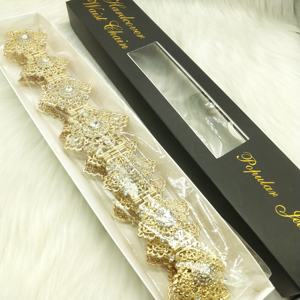 <span class=keywords><strong>Ceinture</strong></span> marocaine en cristal R à longueur réglable pour femmes bijoux de mariage algérien <span class=keywords><strong>Caftan</strong></span> chaîne en métal pour vêtements de mariée - Product Image 3