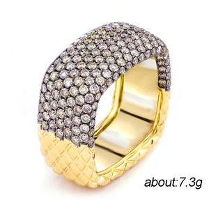 Anello da Donna Bicolore con Zirconi Cubici, Gioiello alla Moda - Product Image 5