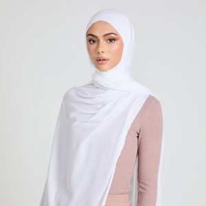 Chal de moda personalizado transpirable de alto grado, hiyab de algodón Modal islámico, turbantes Bawal de peso ligero para musulmanes para otoño - Product Image 2