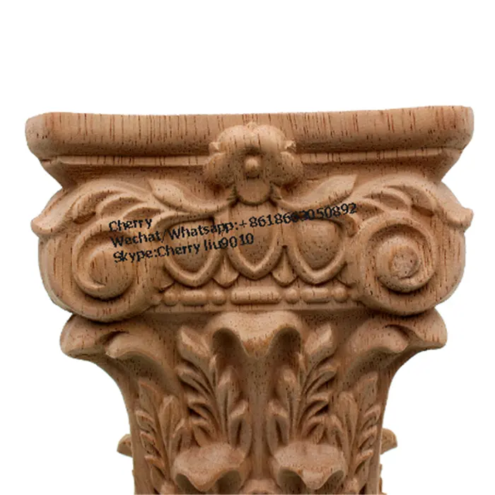 Antiguo mano tallada de madera decorativa capitales ménsulas