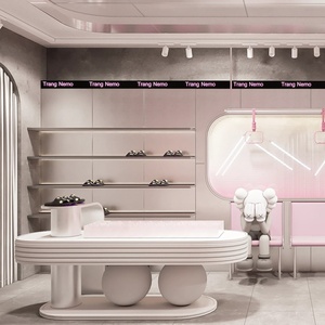 Modern Shoe Shop Decoration Ideas Custom Shoe Display Ideas Fashion Shop Design For Shoe Store Fixture - Product Image 1