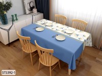 Nappe Moderne en Polyester Imperméable, Anti-Taches et Résistante à la Chaleur, Facile à Nettoyer, Motif Feuille de Ginkgo Color Block pour Table à Manger