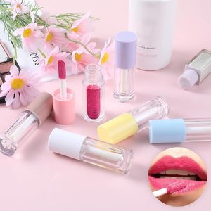 Empty Lip Gloss Tube with Clear Brush 6ML Capacity Screen Printing Plastic <b>Small</b> Plating Color Lip Gloss <b>Bottle</b> for Blush - Product Image 5