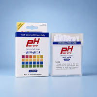 Tiras Reactivas de pH de Lectura Rápida 0-14, Kit de Papel de pH Universal para Pruebas de Agua, Orina y Saliva con Estuche de Plástico