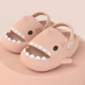 High Quality Cartoon Shark EVA Shoes Slippers Sandals Soft Sole Shoes Anti-slip Toddler Children Boys Girls Kids 130mm-220mm