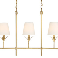 Lustre moderne de style français avec abat-jour en tissu, finition dorée, lampe suspendue inclinée en métal pour salle à manger, îlot, salon, hôtel
