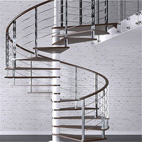 DAIYA — échelle d'escaliers compact, avec kits d'escalier en spirale, balustrade en verre