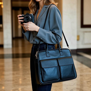 Nhà Sản Xuất Tùy Chỉnh Bền Sợi Nhỏ Da Dslr Phụ Nữ Túi Xách Nhiều Túi Thiết Kế Phụ Nữ Ăn Chay Da Máy Ảnh Tote Túi - Product Image 2