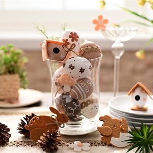 Juego de Huevos Pintados de Pascua DAMAI, Huevos de Colores, Adornos de Conejo y Champiñón, Decoración Festiva para la Mesa de la Fiesta de Pascua en Casa - Product Image 3