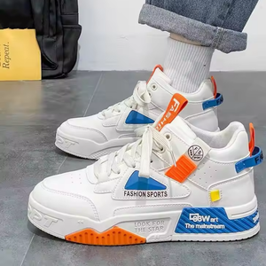 New Casual High Top Sneakers Breathable Soft Soled Comfortable <b>Skateboard</b> <b>Shoes</b> Thick Soles Platform Sports Walking <b>Shoes</b> - Product Image 2