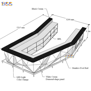 Ide <span class=keywords><strong>Bar</strong></span> Counter Persegi Panjang Besar untuk Restoran, Klub Malam, <span class=keywords><strong>Bar</strong></span>, Bandara Komersial, Hotel, Pub, dan Konter Minuman Anggur - Product Image 2