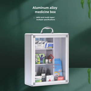 Treo Tường Tổ chức khẩn cấp Y Tế Du lịch Viện trợ đầu tiên Kit túi y học ngực hộp lưu trữ - Product Image 4