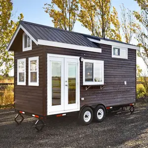 Petites maisons cabane préfabriquée maison remorque maison mobile vente camping-cars avec roues