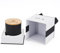 Boîte rigide pour bougies noires, 1 pièce, emballage personnalisé pour tiroir, boîte-cadeau avec insertion, Premium