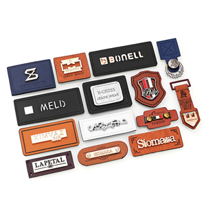 Bolsa Jeans Ropa imitación cuero logotipo etiqueta personalizada PU Metal cuero sombrero parches para ropa jeans bolsa Ropa de mezclilla - Product Image 1