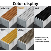 Bandes antidérapantes épaissies en alliage d'aluminium pour marches plates, bordures de marches, garde-angles linéaires inclinés et garnitures pour extérieur