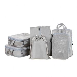New Design 6 Pcs Sets Portable Compression Packing Cubes Travel <b>Storage</b> Bag for <b>Suitcase</b> - Product Image 1