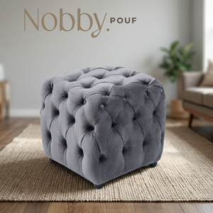 Modern Tufted Velvet Ottoman <b>Stool</b> Upholstered Pouf Cube Seat for Living Room <b>Bedroom</b> - Product Image 3