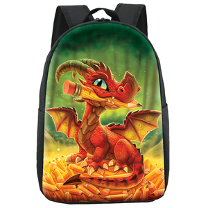 Zaini Eleganti per Uomo con Stampa a Sublimazione, Zaino Nero con Drago, Produzione Personalizzata di Zaini Scolastici - Product Image 3