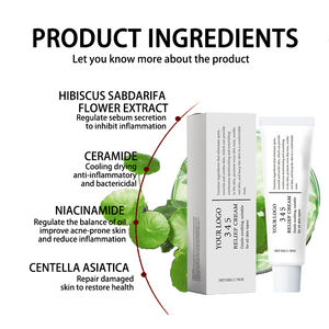 Crème hydratante quotidienne pour le visage, vegan, coréenne, OEM 345, avec niacinamide, pour réduire les imperfections, apaiser et hydrater la peau. - Product Image 3