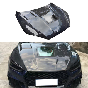 Capó de motor de fibra de carbono negro 2016-2024, nuevo, ajuste universal, capó de fibra de carbono para Audi A5 - Product Image 1