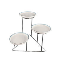 Yolecen moderne chinois Dessert présentoir en métal décoration de Table de mariage pour fiançailles premier anniversaire Banquet thé pause gâteau