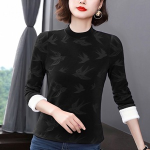 Women's Thermal T-Shirt Fleece Lined Full Sleeve Warm Autumn Winter <b>Layering</b> <b>Top</b> Soft Knitwear - Product Image 3