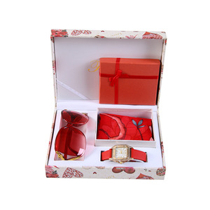Wedding Gift Set Women's Watch Scarf Sunglasses <b>Wallet</b> 4 Piece Practical <b>Small</b> Gift Box Exquisite Cross Border Gifts - Product Image 3