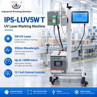 Machine de marquage laser UV IPS-LUV5W T 355nm, imprimante de codes-barres UV, machine de codage de date d'expiration, système de marquage de données QR